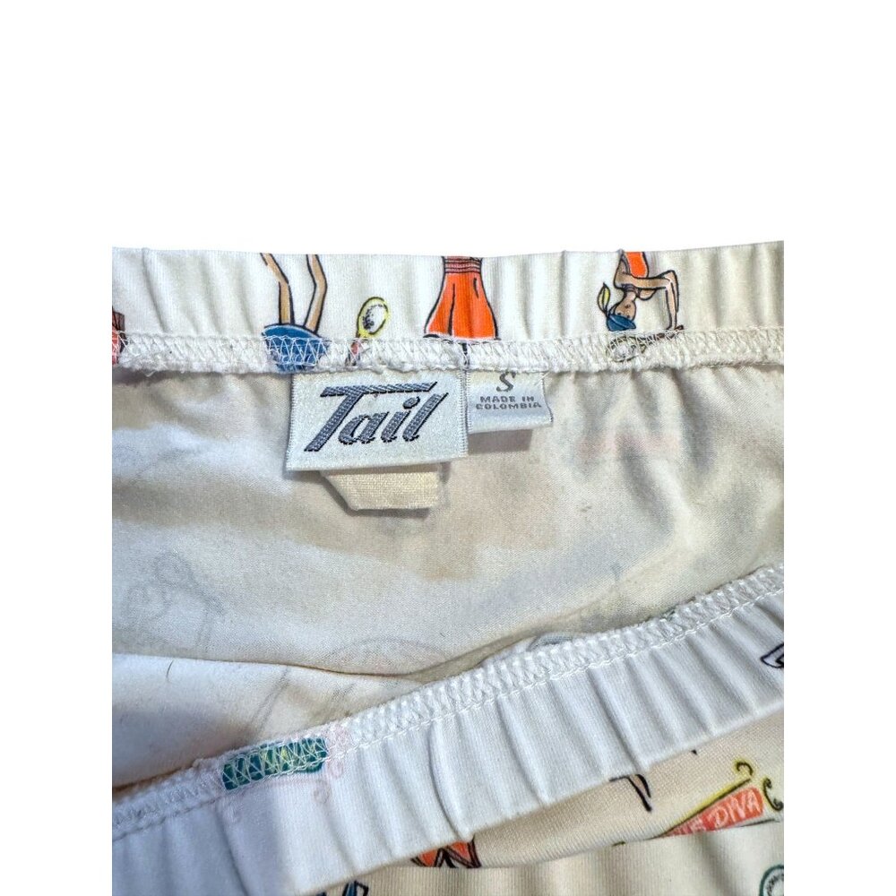 Tail Womens Tennis Skirt Colorful Cartoon Print Pull-On Elastic Waist - Picture 6 of 8
